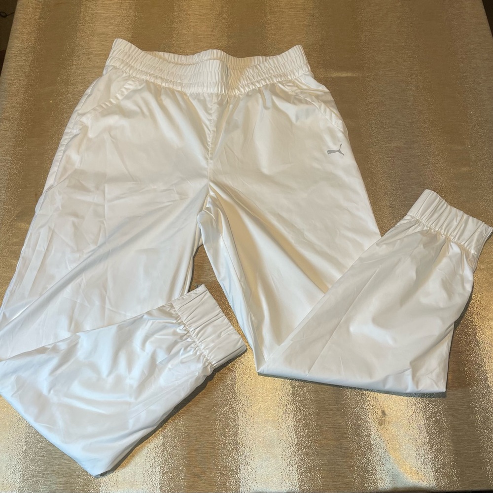 Puma White Women Joggers with a new Elastic Waistband